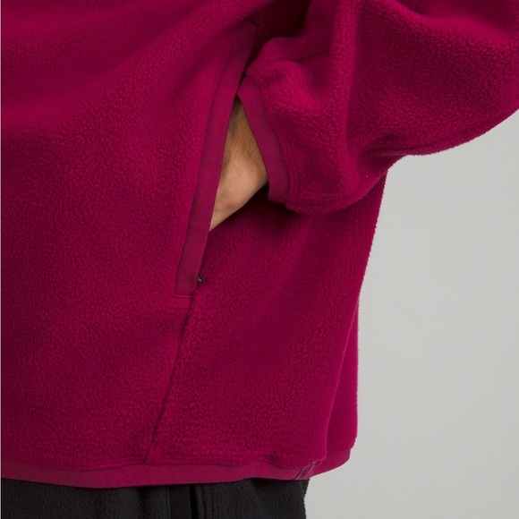 ❤️ Lululemon Oversized-Fit Fleece Half Zip Pomegranate Men’s Size Small - Picture 14 of 15